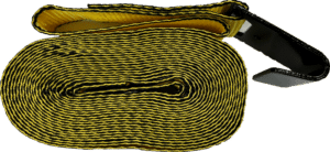 Yellow 2 IN X 30 FT STRAP WITH FLAT HOOK