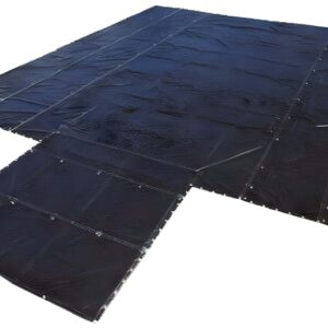 20x27 Imported Lightweight 14oz Black Lumber Tarps With Flap 6ft Drop