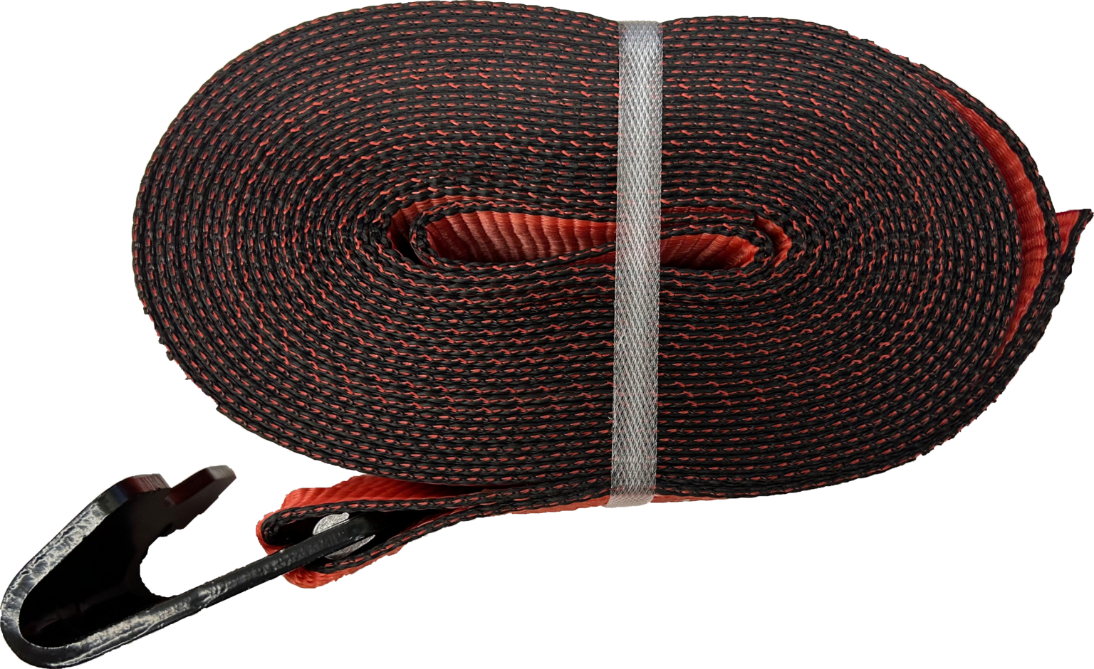 NEW! 7,333 lbs WLL 4IN x 30FT STRAP W/ FLAT HOOK —RED Toledo Tarp